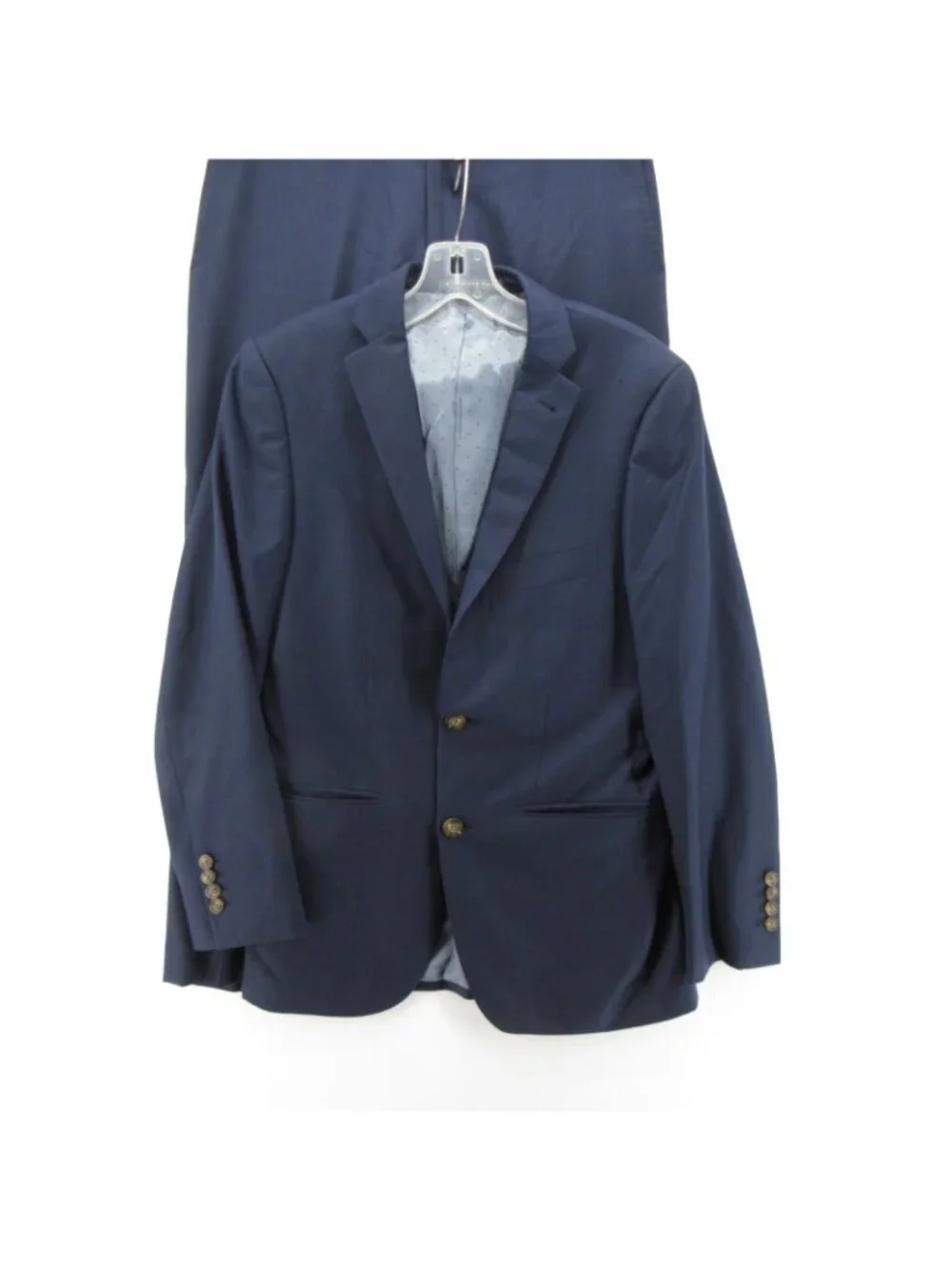 Indochino Suit 36 S Navy Wool Custom Tailored Solid 31X28 Lined Preppy